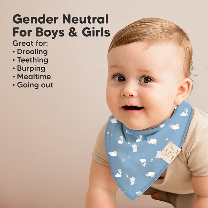 8-Pack Organic Baby Bandana Bibs - Image 6