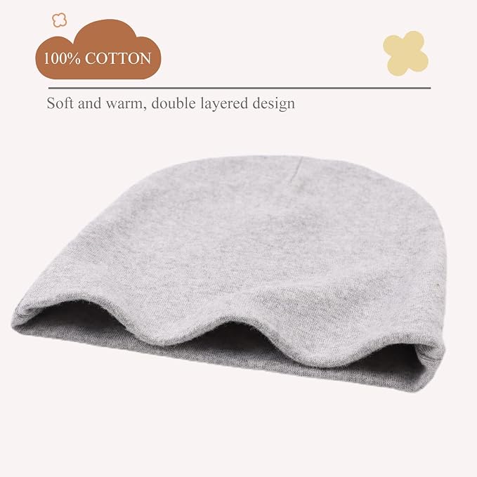 Bamery Cotton Baby Girl Hat Preemie Boys Beanie Newborn Hospital Hats Winter - Image 6
