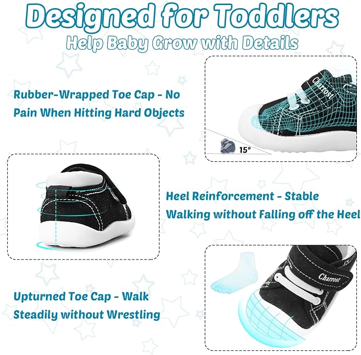Baby Walking Shoes Toddler Girl Boy Soft Sole Breathable Cotton Canvas Shoes - Image 5
