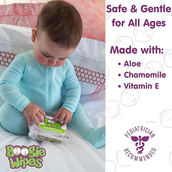 Saline Nose Wipes by Boogie, for Baby & Kids, Hand & Body, Made - Image 3