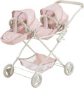 Olivia's Little World Twin Baby Doll Stroller, Double Bassinet Stroller Kids by OliviasLittleWorld