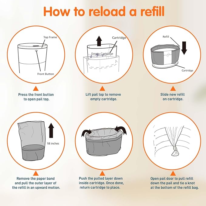 5 Pack Refills Compatible with DEKOR PLUS Diaper Pails | 20% Extra Length - Image 6