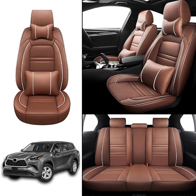 Car Seat Covers for Toyota Highlander 2001-2025 | 5-Seats Seat Covers, - Image 2