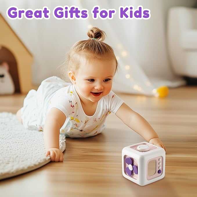 Busy Cube Toy for 1 Year Old Girl Gifts, Montessori for Baby Girl, Travel - Image 6