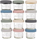 WeeSprout Glass Baby Food Storage Jars w/Lids Snack, Reusable Small Containers by WeeSprout