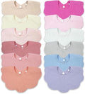 Baby Drool Bibs for Unisex Girls Boys 12 Pack Baby Muslin Bibs for Drooling and by DOSMINE