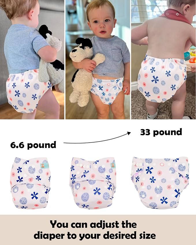 ALVABABY Baby Cloth Diaper 6 Pack - Image 4