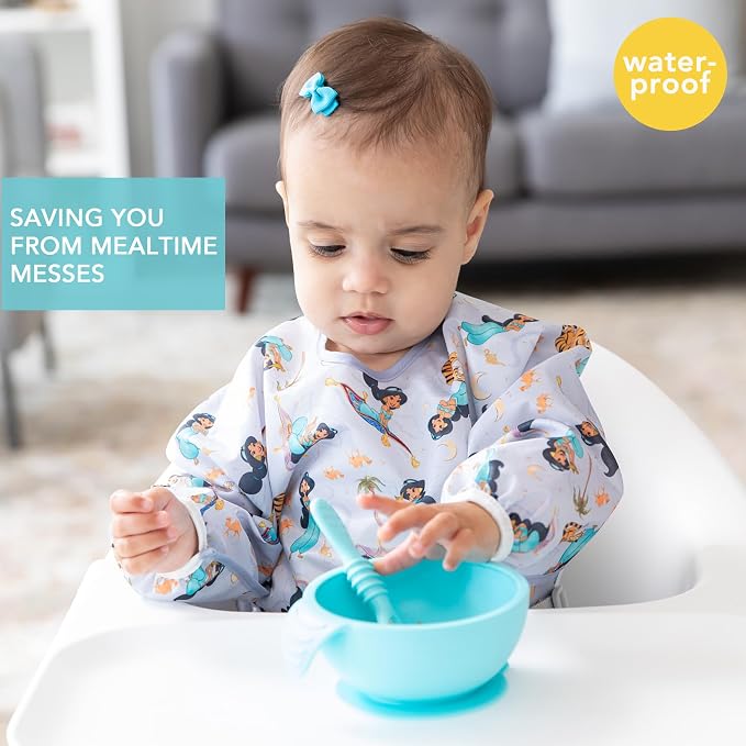 Bumkins Disney Sleeved Bib for Girl or Boy, Baby and Toddler for 6-24 Mos - Image 2