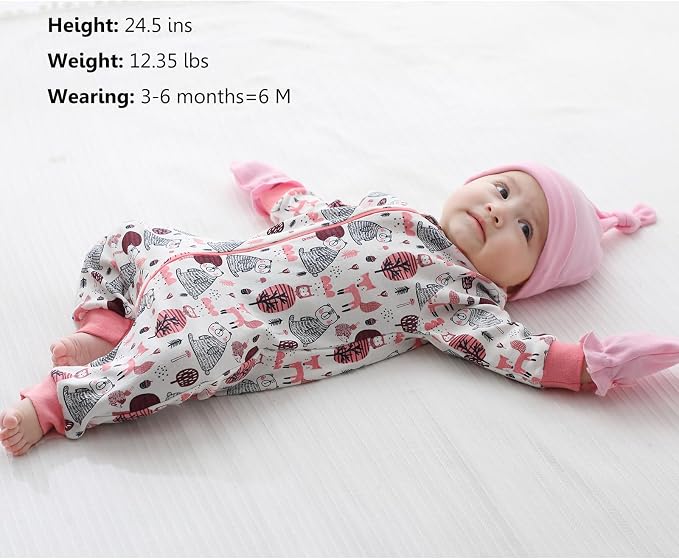 Newborn Baby 2-way Zipper Romper Cotton One-piece Jumsuit 3-pack, 0-24 Months - Image 4