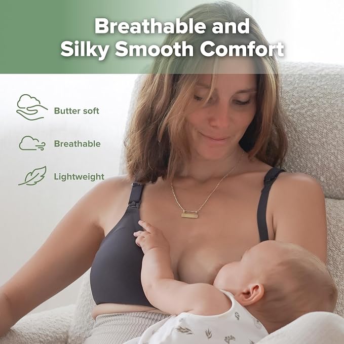haakaa Nursing Bras for Breastfeeding, Ultra Comfort Jelly Strip“ Supportive - Image 3