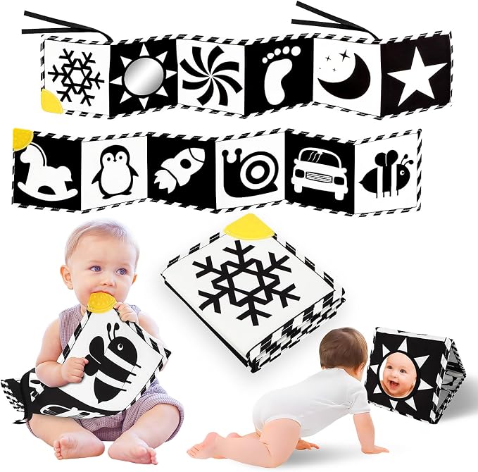 High Contrast Baby Toys, Soft Baby Books, Infant Sensory 0-6-12 Months by BaobravaDirect