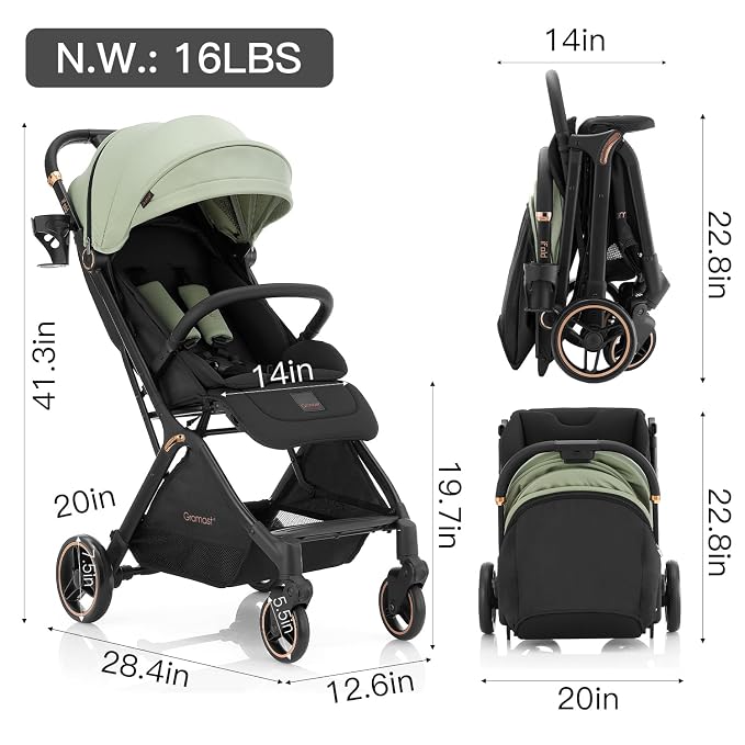Gravity Folding Baby Stroller - Image 7