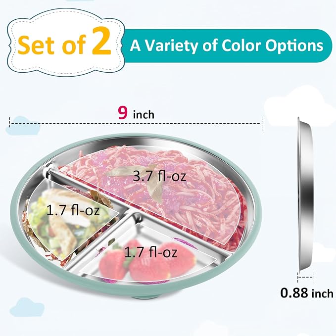 Stainless Steel Toddler Plate - Image 9