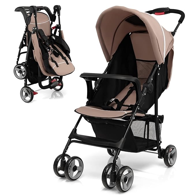 HONEY JOY Travel Stroller, Quick Fold Lightweight Baby Umbrella Stroller by HONEYJOY