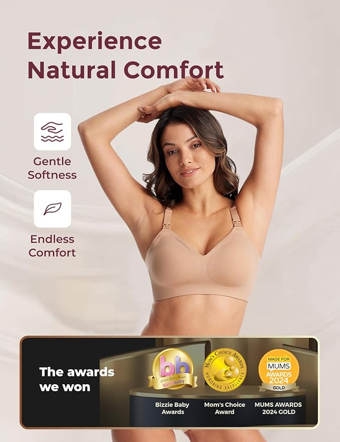 Momcozy Nursing Bras for Breastfeeding, YN21 Seamless Ultra Comfort Maternity - Image 2