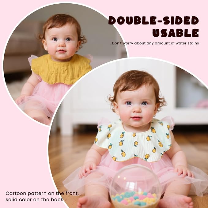 Baby Drool Bibs for Unisex Girls Boys 12 Pack Baby Muslin Bibs for Drooling and - Image 5