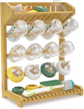 EsLuker.ly Baby Bottle Drying Rack Bamboo Vertical Dryer Holder, Space Saving by EsLukerly