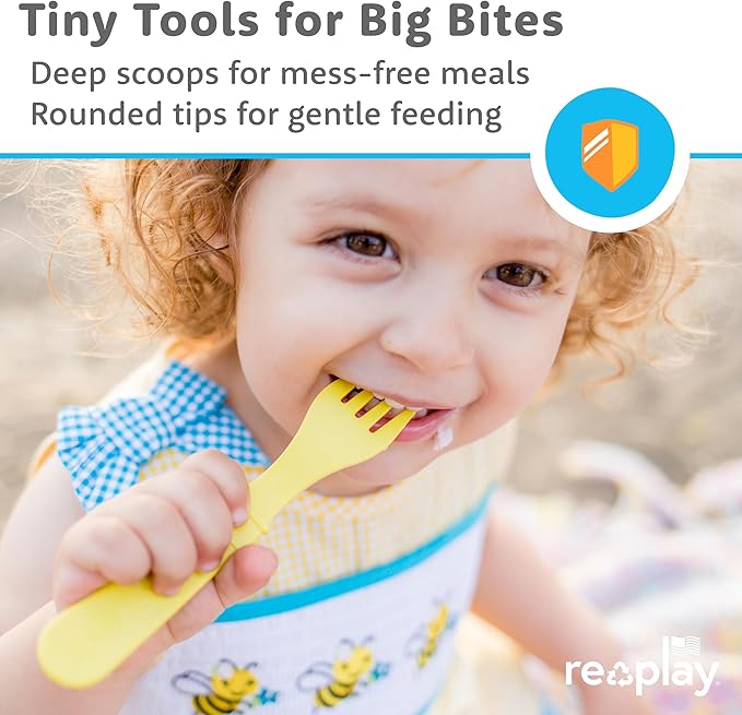 Re-Play Toddler Forks and Spoons Set - Image 4