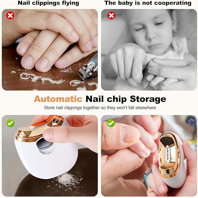 Electric Nail Clipper, Automatic Nail Clipper, 2-Speed Adjustable, USB - Image 2