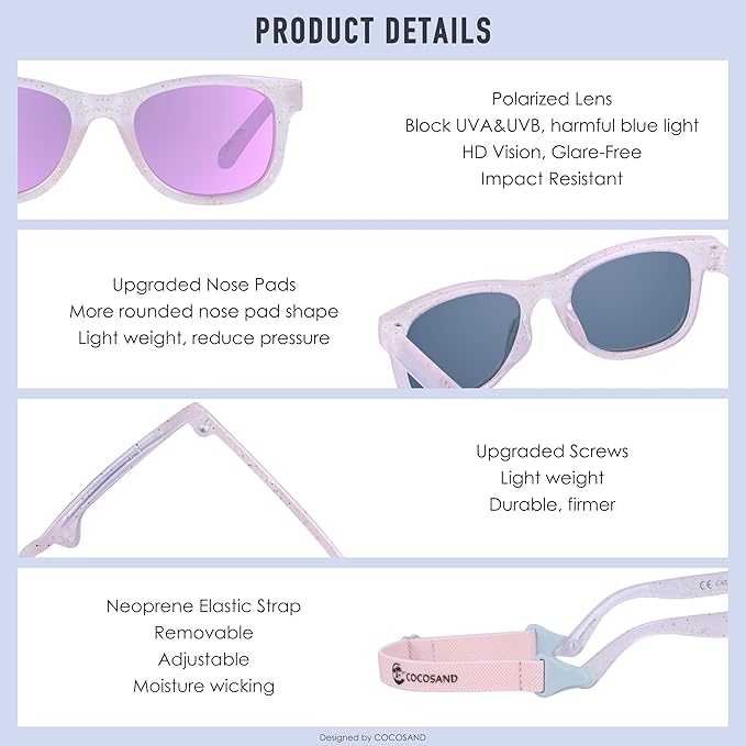 COCOSAND Flexible Baby Sunglasses - Image 4