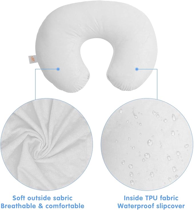 LAT Waterproof Nursing Pillow for Breastfeeding, Waterproof Removable Cover - Image 3