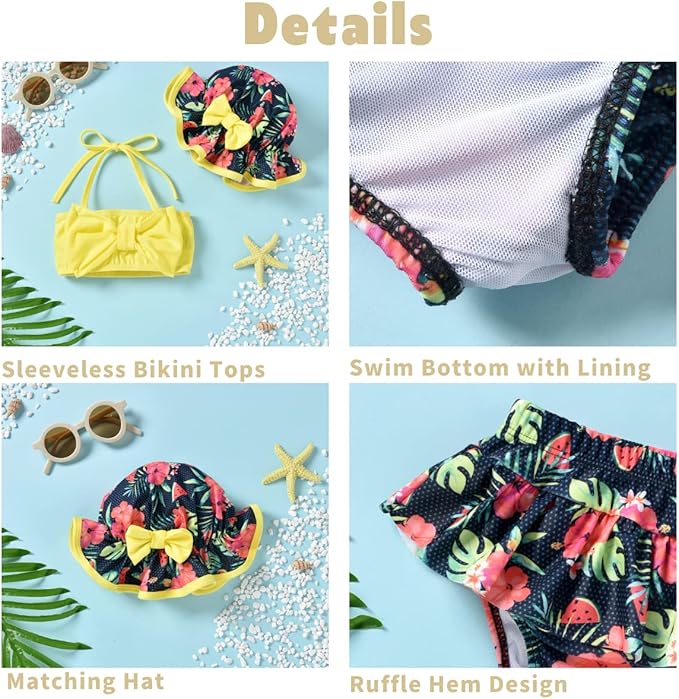 Aalizzwell Baby Girl 2-Piece Bikini Swimsuit - Image 4