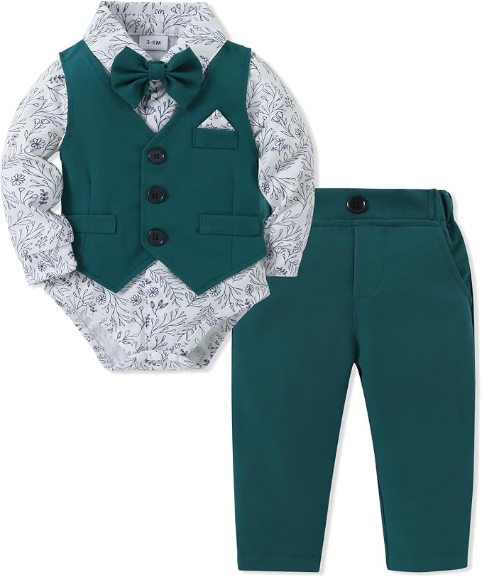DISAUR Baby Boy Clothes Toddler Boy Outfits 4PCS Gentleman Dress by DISAUR