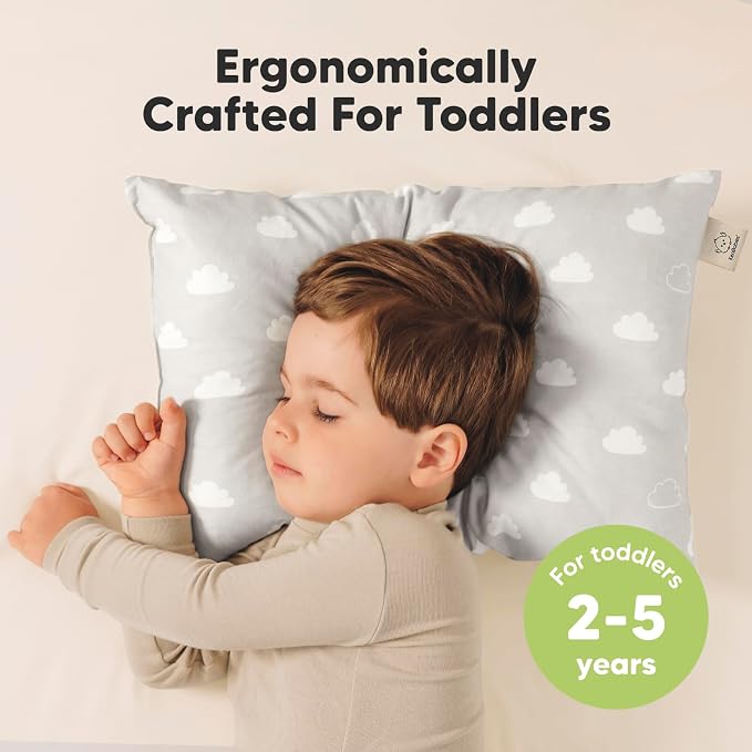 KeaBabies 2-Pack Toddler Pillow 13x18 - Image 2