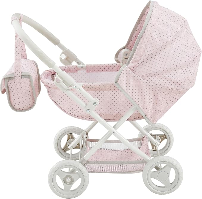 Olivia's Little World Polka Dot Princess Baby Doll Pram Stroller - Image 9