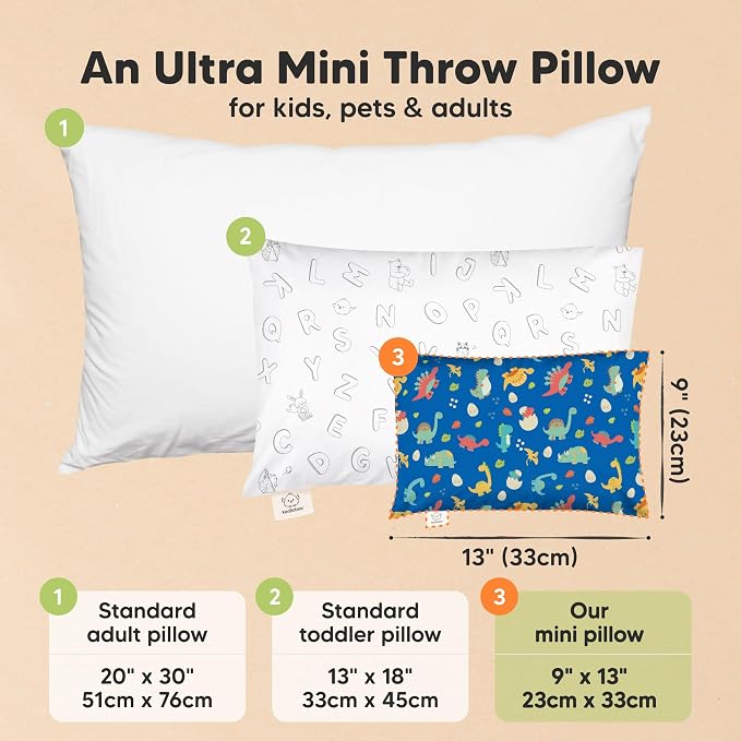 Mini Toddler Pillow with Pillowcase - Image 2