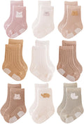 Baby Crew Socks, Grips Combed Cotton Socks Toddler Non-Skid by JPoqobog