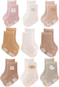 Baby Crew Socks, Grips Combed Cotton Socks Toddler Non-Skid by JPoqobog