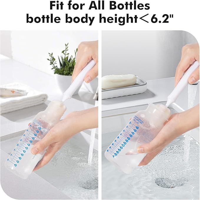 5-in-1 Baby Bottle Brush Kit, Silicone Bottle Brush - Image 3