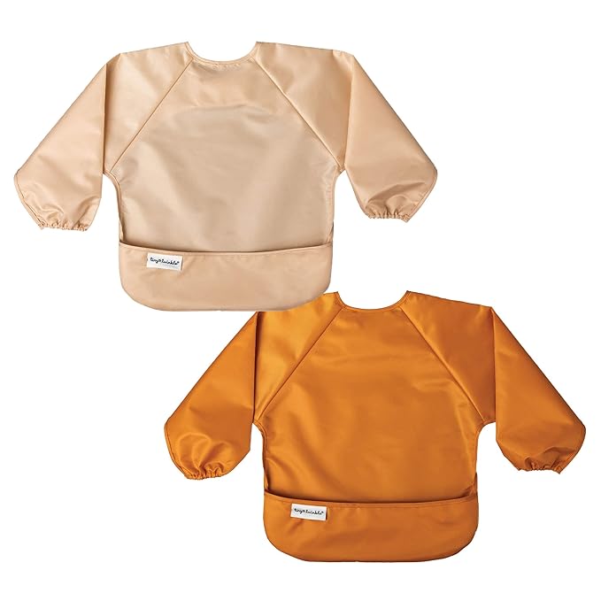 Tiny Twinkle Long Sleeve Bib for Babies & Toddlers – 2 Pack Waterproof Smock by TinyTwinkle