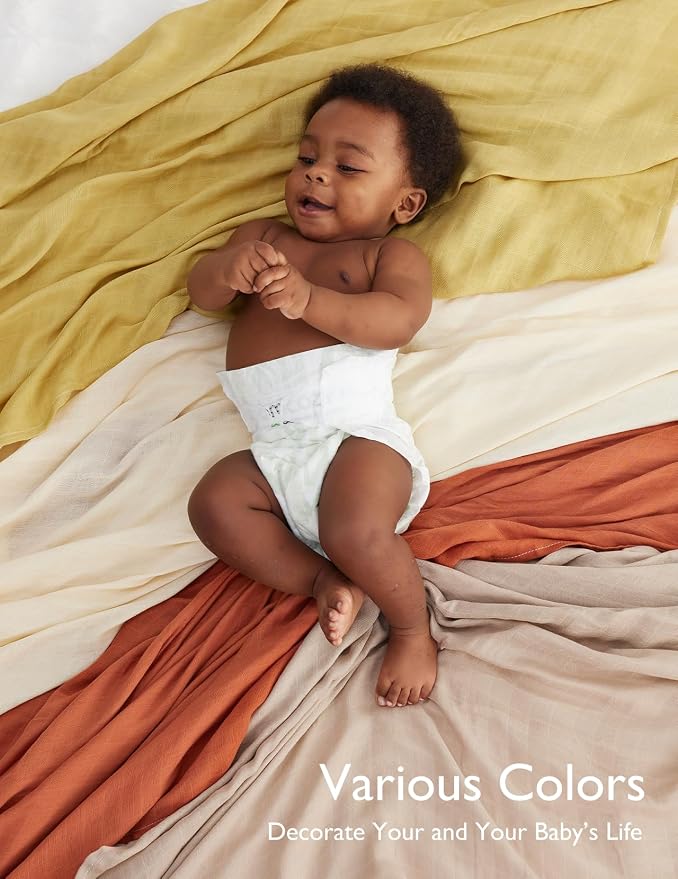 Momcozy Muslin Swaddle Blankets, Ultra Soft Neutral Swaddle Blanket, Breathable - Image 5