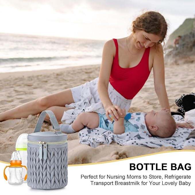 Accmor Breastmilk Cooler Bag, Insulated Baby Bottle Cooler Tote Bags - Image 8