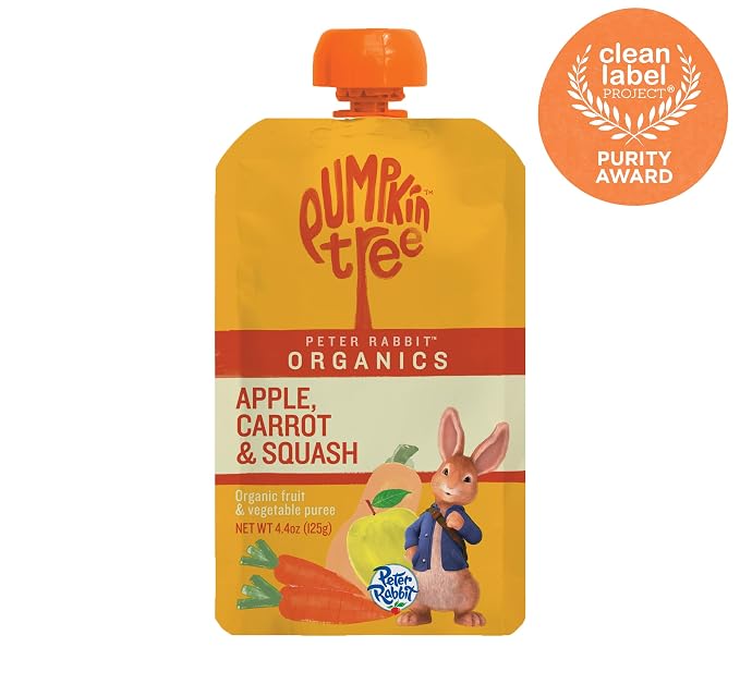Pumpkin Tree Peter Rabbit Organics Apple, Carrot and Squash Puree, 4.4 Ounce - Image 9
