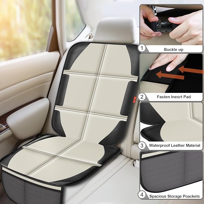 Car Seat Protector, 2 Pack Car Seat Protectors Baby Carseat Waterproof Durable - Image 5