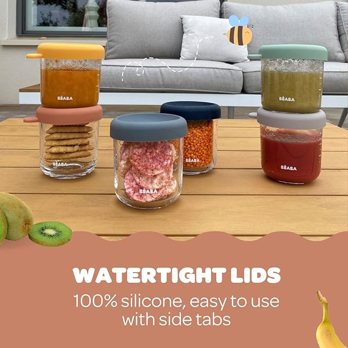 BEABA 8 oz Glass Baby Food Jars - Image 3