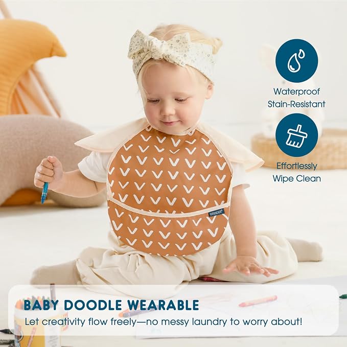 GRSSDER 3-pack Mess Proof Baby Feeding Bibs - Image 5