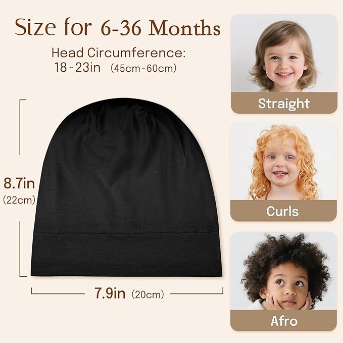 OLESILK Silk Toddler Bonnet 6-36 Months: 100% Mulberry Silk & Modal, Anti-Frizz - Image 3