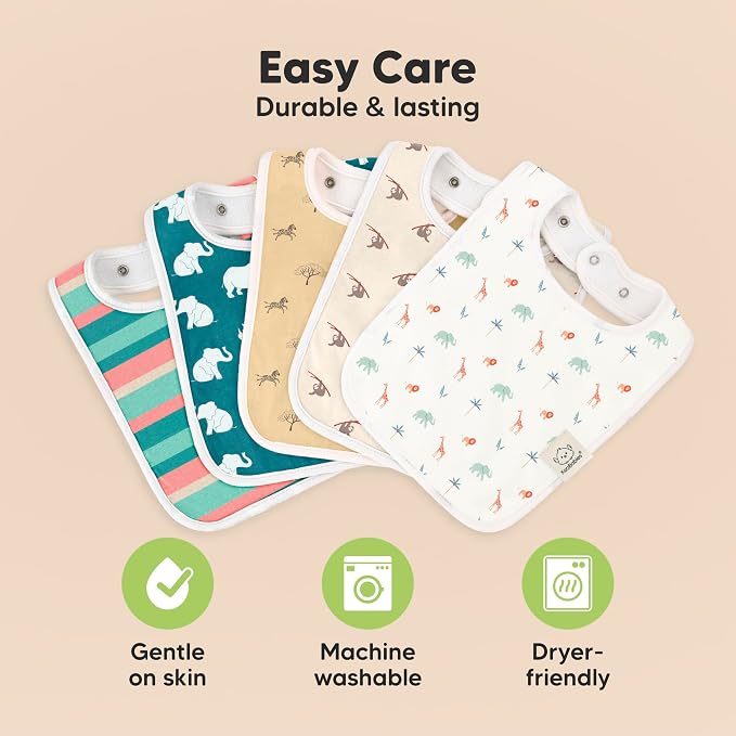 KeaBabies 8-Pack Organic Baby Bibs - Image 7