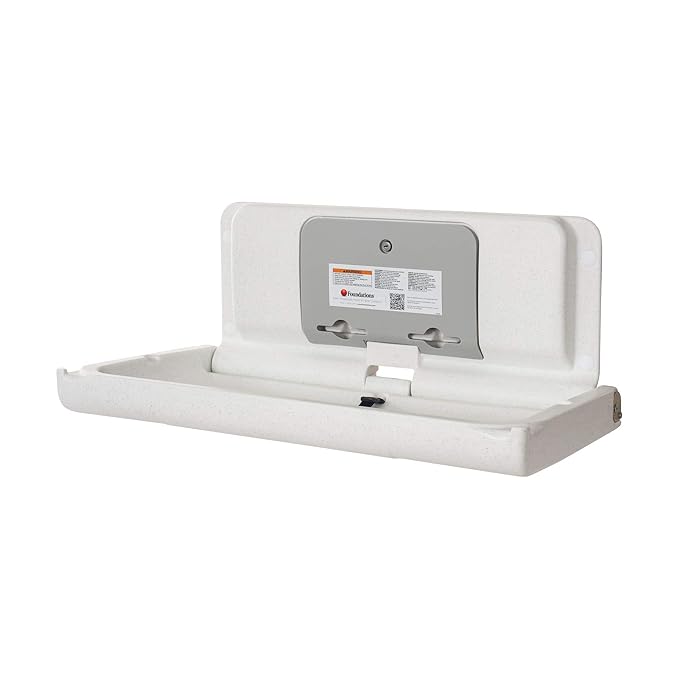 Foundations Ultra Horizontal Wall Mounted Baby Diaper Changing Station - Image 2
