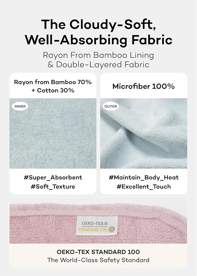 Konny Baby Hooded Towel Rayon from Bamboo Cotton Baby Bath Beach Towel Hooded - Image 3
