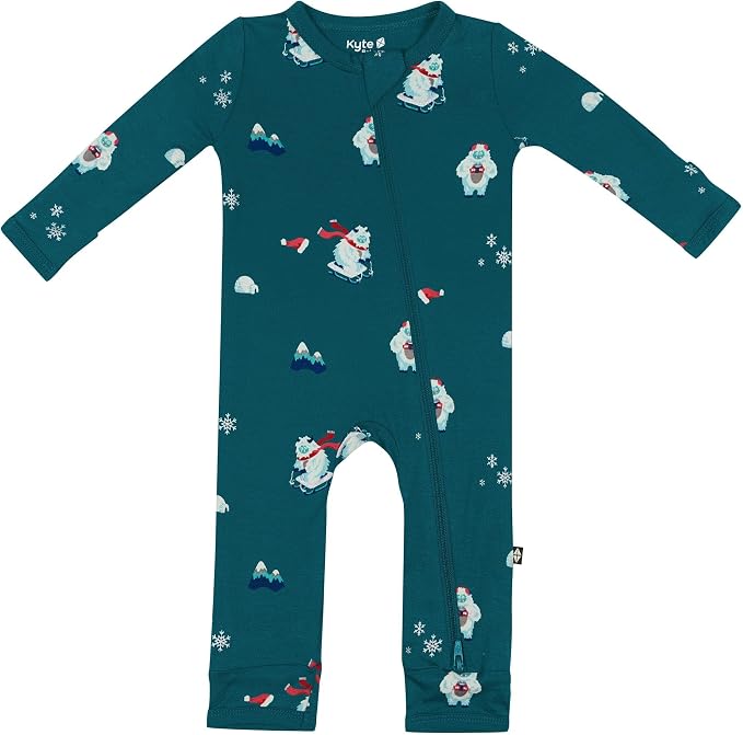 KYTE BABY Unisex Rayon Made From Bamboo Zippered Rompers 0-24 Months by KYTEBABY