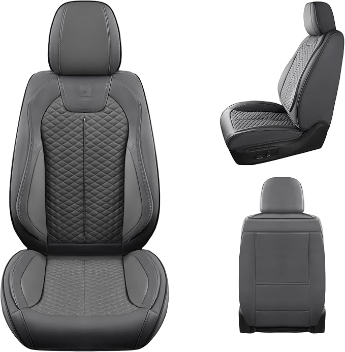 Doogo Car Seat Covers, Front Seat Covers, Automotive Seat Covers 2PCS, Luxury - Image 6