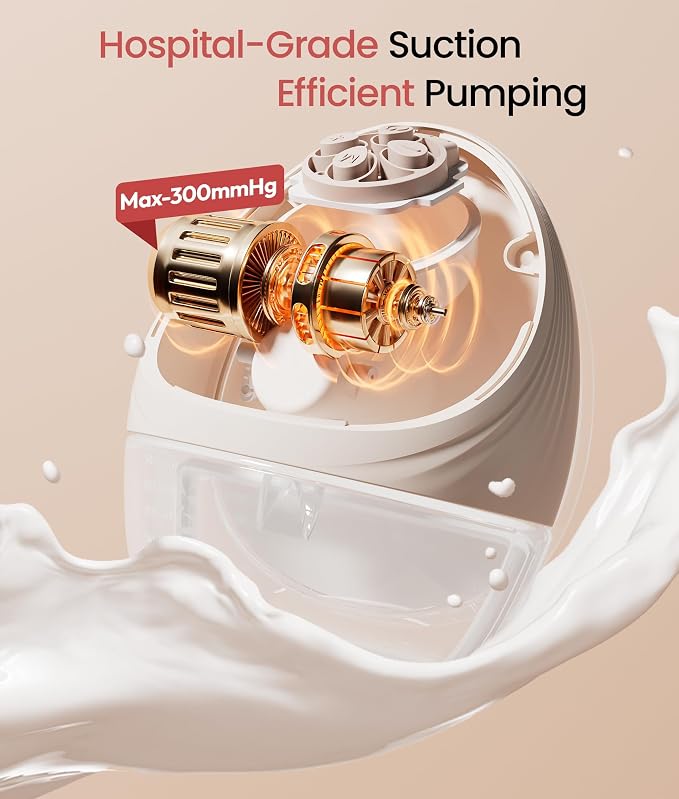 NCVI Heated Breast Pump Hands Free 8161, Wearable 360° Surround Heating - Image 4
