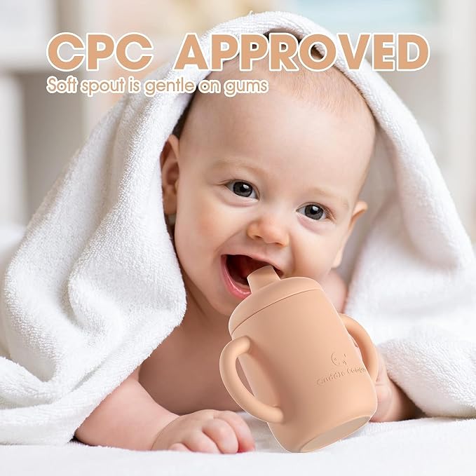Cuddle Campus Sippy Cups 7OZ, Baby Cups, Shatterproof Silicone Straw Cup - Image 6
