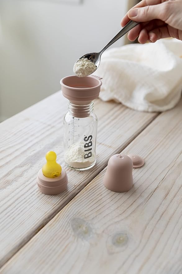 BIBS Baby Glass Bottle. Anti-Colic. Round Natural Rubber Latex Nipple. Supports - Image 4