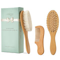 Natemia Wooden Baby Hair Brush & Comb Set by Natemia